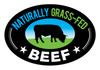 Naturally Grass-Fed Beef Meat Beef Label 0.84375X1.25 IN Cyan Green Black Oval 1000 Count/Roll 20 Rolls/Case