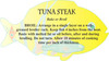 Tuna Steak Meat Fish Recipe Label 1.75X3.125 IN Fish 4 Color Process 250 Count/Roll 12 Rolls/Case 3000 Count/Case