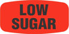 Low Sugar Label 0.625X1.25 IN Black Fluorescent Red Short Oval 1000 Count/Roll 50 Rolls/Case 50000 Count/Case