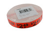 2.49 Price Label 0.625X1.25 IN Black Fluorescent Red Short Oval 1000 Count/Roll 50 Rolls/Case 50000 Count/Case