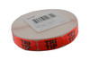 Tri Tip Label 0.625X1.25 IN Black Fluorescent Red Short Oval 1000 Count/Roll 50 Rolls/Case 50000 Count/Case