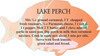 Lake Perch Meat Fish Recipe Label 1.75X3.125 IN Fish 4 Color Process 250 Count/Roll 12 Rolls/Case 3000 Count/Case