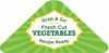 Grab & Go Fresh Cut Vegetables Product Label 1.98X4.31 IN Yellow Green Triangle 500 Count/Roll 25 Rolls/Case