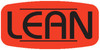 Lean Label 0.625X1.25 IN Black Fluorescent Red Short Oval 1000 Count/Roll 50 Rolls/Case 50000 Count/Case
