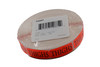 Thighs Label 0.625X1.25 IN Black Fluorescent Red Short Oval 1000 Count/Roll 50 Rolls/Case 50000 Count/Case