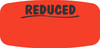 Reduced Write In Label 0.625X1.25 IN Black Fluorescent Red Short Oval Write On 1000 Count/Roll 50 Rolls/Case