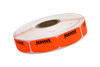 Reduced Write In Label 0.625X1.25 IN Black Fluorescent Red Short Oval Write On 1000 Count/Roll 50 Rolls/Case