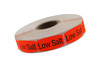 Low Salt Label 0.625X1.25 IN Black Fluorescent Red Short Oval 1000 Count/Roll 50 Rolls/Case 50000 Count/Case