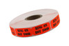 Ring On Hot Food Label 0.625X1.25 IN Black Fluorescent Red Short Oval 1000 Count/Roll 50 Rolls/Case 50000 Count/Case