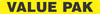 Value Pak Meat Value Family Label 1X7 IN Black Yellow 500 Count/Roll 10 Rolls/Case 5000 Count/Case
