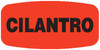 Cilantro Label 0.625X1.25 IN Black Fluorescent Red Short Oval 1000 Count/Roll 50 Rolls/Case 50000 Count/Case