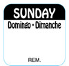 Sunday DOW Food Safety Label 1X1 IN Black Square Trilingual Regular Removable 1000 Count/Roll 50 Rolls/Case