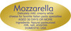 Mozzarella Aged 30 Days Deli Label 0.875X1.9 IN Blue Gold Oval Foil 500 Count/Roll 10 Rolls/Case 5000 Count/Case