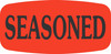 Seasoned Label 0.625X1.25 IN Black Fluorescent Red Short Oval 1000 Count/Roll 50 Rolls/Case 50000 Count/Case