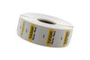 Tuesday DOW Food Safety Label 1X1 IN Yellow Black Square Trilingual Regular Removable 1000 Count/Roll 50 Rolls/Case