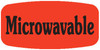 Microwavable Label 0.625X1.25 IN Black Fluorescent Red Short Oval 1000 Count/Roll 50 Rolls/Case 50000 Count/Case