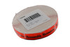 Microwavable Label 0.625X1.25 IN Black Fluorescent Red Short Oval 1000 Count/Roll 50 Rolls/Case 50000 Count/Case