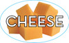 Cheese Bakery Flavor Label 1.25X2 IN Oval 4 Color Process 500 Count/Roll 20 Rolls/Case 10000 Count/Case