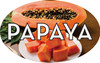 Papaya Produce Label 1.25X2 IN Oval 4 Color Process 500 Count/Roll 20 Rolls/Case 10000 Count/Case