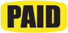 Paid Label Black Fluorescent Yellow Short Oval 1000 Count/Roll 60 Rolls/Case 60000 Count/Case