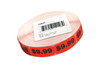 9.99 Price Label Black Fluorescent Red Short Oval Dayglo 1000 Count/Roll 50 Rolls/Case 50000 Count/Case