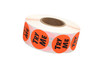 Try Me Label 1.25 IN Black Fluorescent Red Circle 1000 Count/Roll 50 Rolls/Case 50000 Count/Case