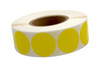 Blank Expiration Label 1 IN Yellow Circle All Temperature Permanent 1000 Count/Roll 12 Rolls/Case 12000 Count/Case
