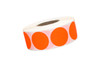 Blank Promo Write In Label 1.25 IN Black Fluorescent Red Circle 1000 Count/Roll 50 Rolls/Case 50000 Count/Case