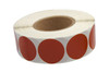 Blank Expiration Label 1 IN Brown Circle All Temperature Permanent 1000 Count/Roll 12 Rolls/Case 12000 Count/Case