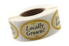 Locally Grown! Produce Flavor Label 1.25X2 IN Oval 4 Color Process 500 Count/Roll 5 Rolls/Sleeve