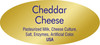 Cheddar Cheese Deli Ingredient Label 0.875X1.9 IN Blue Gold Oval Foil 500 Count/Roll 10 Rolls/Case 5000 Count/Case