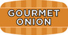 Gourmet Onion Bakery Flavor Label 0.625X1.25 IN 4 Color Process UV 1000 Count/Roll 50 Rolls/Case 50000 Count/Case