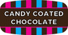 Candy Coated Chocolate Bakery Flavor Label 0.625X1.25 IN Oval 4 Color Process UV 1000 Count/Roll 50 Rolls/Case