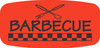 Barbeque Label Black Fluorescent Red Short Oval 1000 Count/Roll 50 Rolls/Case 50000 Count/Case