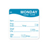 MoveMark® Shelf Life Label 2X2 IN Monday Adhesive 500/Roll