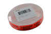 London Broil Label 0.625X1.25 IN Black Fluorescent Red Short Oval Dayglo 1000 Count/Roll 50 Rolls/Case 50000 Count/Case