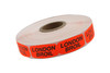 London Broil Label 0.625X1.25 IN Black Fluorescent Red Short Oval Dayglo 1000 Count/Roll 50 Rolls/Case 50000 Count/Case