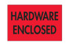 Hardware Enclosed Label 2X3 IN Red Fluorescent 500 Count/Roll