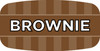 Brownie Bakery Flavor Label 0.625X1.25 IN Brown Oval 4 Color Process UV 1000 Count/Roll 50 Rolls/Case 50000 Count/Case