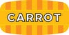 Carrot Bakery Flavor Label 0.625X1.25 IN Oval 4 Color Process UV 1000 Count/Roll 50 Rolls/Case 50000 Count/Case