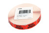 WIC Approved Label Black Fluorescent Red Short Oval Dayglo 1000 Count/Roll 50 Rolls/Case 50000 Count/Case