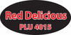 Red Delicious Label 2.63X2.63 IN Red Black Oval 250 Count/Roll 50 Rolls/Case 12500 Count/Case