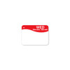 Wednesday Label 1X1 IN Dissolvable Trilingual 1000/Roll