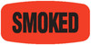 Smoked Label Black Fluorescent Red Short Oval Dayglo 1000 Count/Roll 50 Rolls/Case 50000 Count/Case