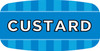 Custard Bakery Flavor Label 0.625X1.25 IN Blue Oval 4 Color Process UV 1000 Count/Roll 50 Rolls/Case 50000 Count/Case