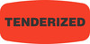 Tenderized Label Black Fluorescent Red Short Oval Dayglo 1000 Count/Roll 50 Rolls/Case 50000 Count/Case
