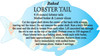 Lobster Tail Meat Fish Recipe Label 1.75X3.125 IN Fish 4 Color Process 250 Count/Roll 12 Rolls/Case 3000 Count/Case