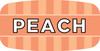 Peach Bakery Flavor Label 0.625X1.25 IN Oval 4 Color Process UV 1000 Count/Roll 50 Rolls/Case 50000 Count/Case