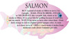 Salmon Meat Fish Recipe Label 1.75X3.125 IN Fish 4 Color Process 250 Count/Roll 12 Rolls/Case 3000 Count/Case