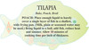 Tilapia Meat Fish Recipe Label 1.75X3.125 IN Fish 4 Color Process 250 Count/Roll 12 Rolls/Case 3000 Count/Case